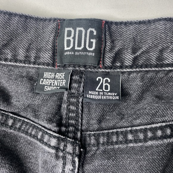 Urban Outfitters BDG High-Rise Carpenter Women's Shorts Black Button Fly Sz 26 - Picture 10 of 14